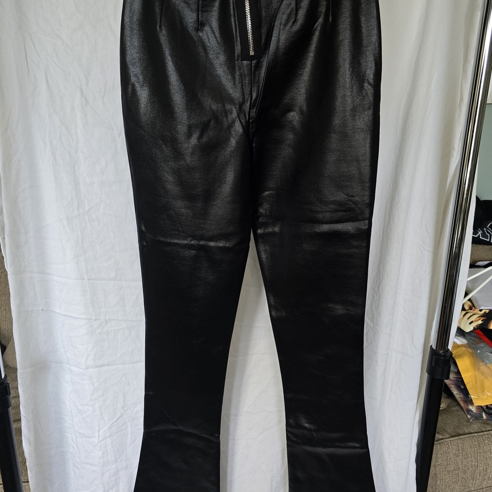 RtA Lais Black Faux Leather Pants